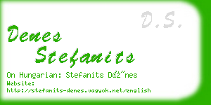 denes stefanits business card